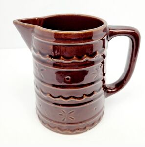 Mar-crest Pitcher, Ovenproof Stoneware Vintage 1950s with Daisy & Dots pattern